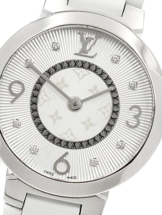 LOUIS VUITTON Tambour slim Q12MG 8P diamond Quartz Ladies Watch_957712 main image 7